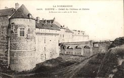 Dieppe CPA Detail des Schlosses und des Hereinkommens