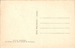 Gavarnie CPA the circus and Gave in front of the Thatched cottage