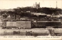 Lyon CPA die KathedraleGerichte und die Steigung von Fourviere