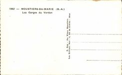 Moustiers co Marie CPA gorges of the Verdon