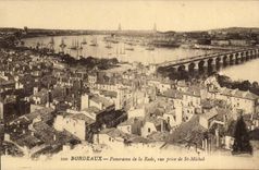 Bordeaux CPA Panorama of the roads seen from of St Michel