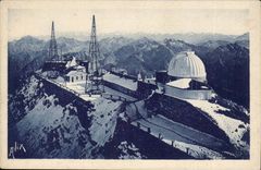CPA die Spitze des miid von Bigorre das Observatorium und die Kette der Pyrenees