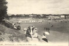 Pontaillac CPA der Strand genommen von den Dunen