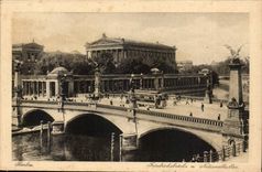 Germany Berlin CPA Friedrichsbrucke und Nationalhallen