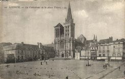 Lisieux CPA die Kathedrale und das Thiers setzen