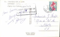 Langeais CPA die Kirche und das Schloss