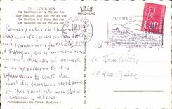 Lourdes CPA the basilica and the peak of Jer