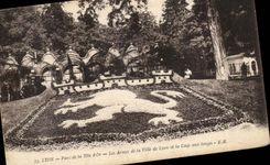 Lyon CPA Park of the gold Head weapons of the villed E Lyon and the cage with the monkeys