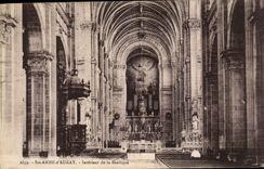 Saint Anne d' Interior Auray CPA of the basilica