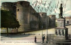 Angers - the Castle and Statue of King Rene - child - CPA