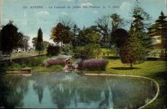 Angers - the Cascade of the Botanical garden - CPA