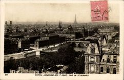 Paris - Panorama der 7 Brucken genommen von Str Gervais - CPA