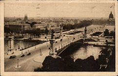 Paris - Brucke der uberziehschutzanlage-Vater und Pavillon de Flore - CPA