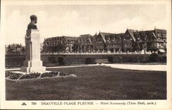 Deauville flowered Beach CPA Normandy Hotel