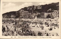 Trouville Queen of beaches CPA the beach and villas