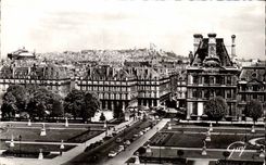 Paris CPA the Montmartre hillock seen of the palate of Louvre