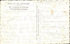 Paris CPA der Ort von Chatelet und von Aufsatz Saint Jacques