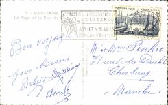 CPA Aix les Bains the beach and the tooth of the cat