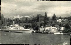 CPA Evian les Bains the Unloading dock and the tooth of Oche
