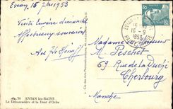 CPA Evian les Bains the Unloading dock and the tooth of Oche