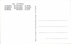 CPSM Lourdes Basilica Cave Bernadette