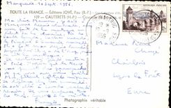 CPSM Cauterets Kaskaden der Kielraumkanale