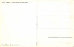 Switzerland Geneva CPA Island Rousseau and Mont Blanc