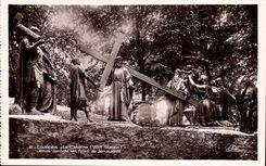 Lourdes CPA the martyrdom (8th station) Jesus comforts the girls of Jerusalem
