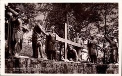 Lourdes CPA the martyrdom (7th station) Jesus fall for the second time