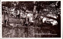 Lourdes CPA the martyrdom (6th station) a pious woman essuie the face of Jesus Christ