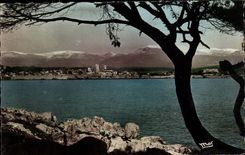 Antibes CPA View and the Alps