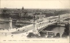 Paris CPA the bridge Alexandre Panorama of Paris taken of the Grand Palais