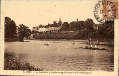 Metz CPA the cathedral and the esplanade of the point of the island St Symphorien