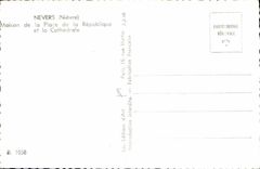 Nevers MODERN CARD House of the place of the Republic and the cathedral