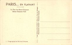 Paris CPA the park of the Chaumont Hillocks