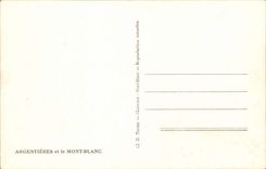 CPA Argentieres and Mont Blanc