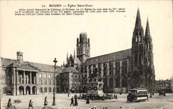 Rouen CPA Church Saint Ouen (tram)