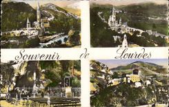 MODERN CARD Souvenir of Lourdes