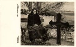 Kunste - Kunstmuseet - Kopenhagen Danemark konigliches Musee sind schones Kreuz alte Frau der Kunste - CPA