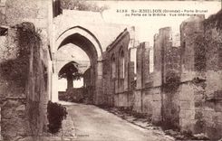 St Emilion Brunet Gate or Gate of the Breach Seen Interior - CPA
