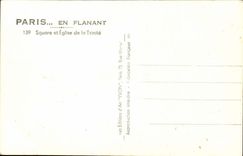 Paris - allgemeiner Garten und Kirche der Dreiheit - CPA