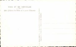 Paris - das Rathaus und die Brucke von Arcole - CPA