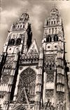 Tours - Les Fleches de la Cthedrale et a Rosace - CPA 