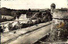 Navarrenx - the gave and walls seen of the door St Antoine - CPA