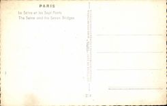 Paris 1 - Seine und die Serpt Brucken - CPA