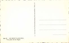 Mont Saint Michel Al CPA seen from dams by spring tide