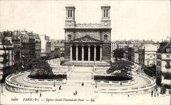 Paris CPA Church Saint Vincent of Paul