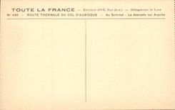 CPA thermal Road of aubisque At the top descent on Argeles