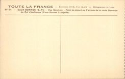 CPA Ausgangspunkt der guten Wasser CPa Ansicht oder der Ankunft des Strassenthermal des Kragens von Aubisque