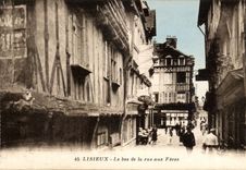 Lisieux CPA die Unterseite der Strasse zu den Saubohnen